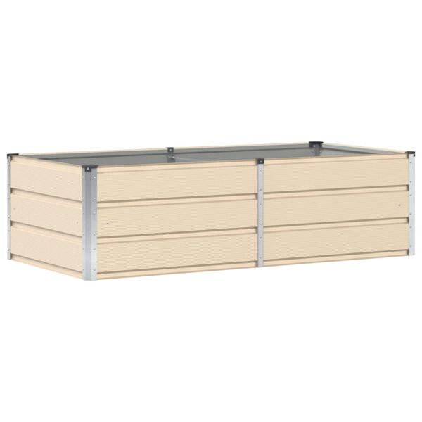 vidaXL Floreira Ivory 160 x 80 x 45 cm A&ccedil;o