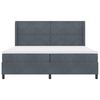 vidaXL Cama Box com colch&atilde;o Cinza Escuro 200 x 200 cm Veludo