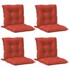 vidaXL Almofad&otilde;es lombares p/ cadeiras 4pcs mesclado tecido vermelho