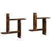 vidaXL Prateleiras de parede 2 pcs derivados madeira carvalho fumado