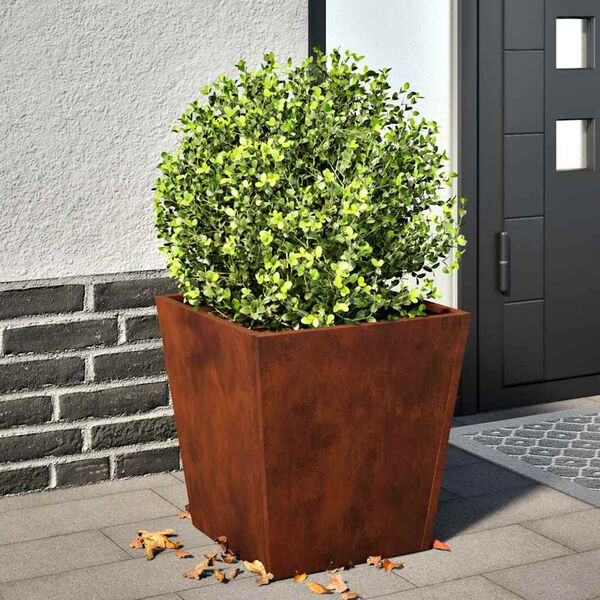 vidaXL Garden Planters 2 pcs 40x40x40 cm a&ccedil;o resistente &agrave;s intemp&eacute;ries