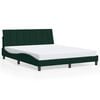 vidaXL Estrutura de cama sem colch&atilde;o Hanko 160x200 cm veludo verde-escuro