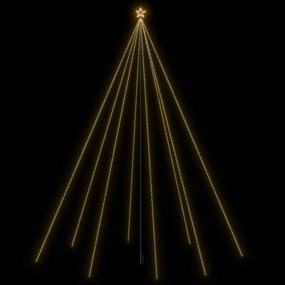 vidaXL Iluminação cascata p/ árvore Natal int/ext 1300 luzes LED 8 m