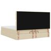 vidaXL Estrutura de cama otomana com colch&atilde;o tecido creme 160x200cm
