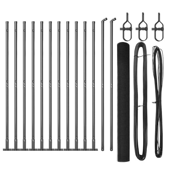 vidaXL Poste de Cerca Cinzeto 25 x 1,5 m (rede 19 x 19 mm) A&ccedil;o