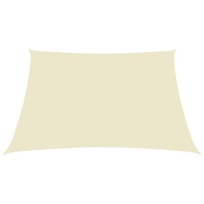 vidaXL Para-sol estilo vela tecido oxford retangular 2x3,5 m cor creme