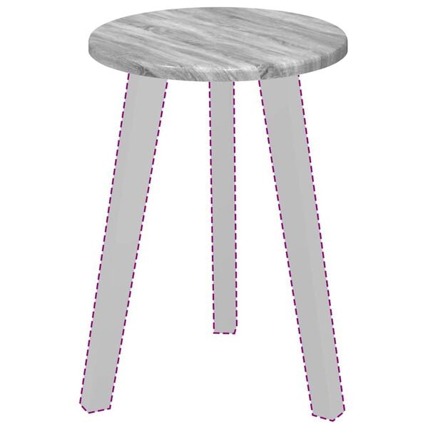 vidaXL Tampo de Mesa Cinza Sonoma 30 x 30 x 1,5 cm Madeira processada