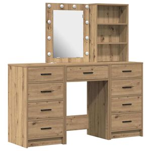 vidaXL Mesa de vestir 3 unid. Castanho 40 x 41 x 135 cm
