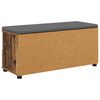 vidaXL Banco de Hall com almofada Madeira antiga 100 x 38 x 46 cm