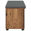 vidaXL Banco de Hall com almofada Madeira antiga 100 x 38 x 46 cm