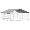 vidaXL Canil de exterior com telhado 300x300x150 cm