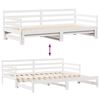 vidaXL Sof&aacute;-cama com gavet&atilde;o e gavetas sem colch&atilde;o 90x190 cm branco