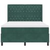 vidaXL Cama Box Spring com LED e Colch&atilde;o Verde 140 x 190 cm Veludo