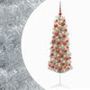 vidaXL &Aacute;rvore de Natal artificial estreita com bolas 150 cm 150 LED