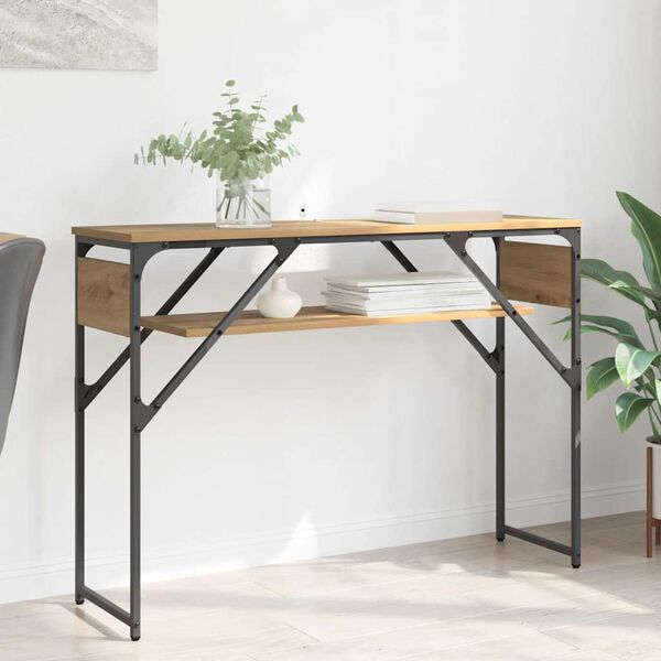 vidaXL MesadeConsola Carvalho Artesanal 105x30x75cm Madeira processada