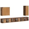 vidaXL Conjunto de Gabinete de Parede para TV 6 pcs Madeira Antiga