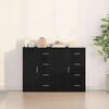 vidaXL Buffet 2 pcs Carvalho Preto 60 x 31 x 84 cm Madeira processada