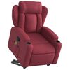 vidaXL Poltrona de massagens reclin. elevat&oacute;ria tecido vermelho tinto