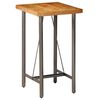 vidaXL Mesa de bar em madeira de teca recuperada maci&ccedil;a 60x60x107 cm