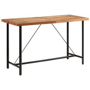 vidaXL Mesa de bar 180x70x107 cm madeira de ac&aacute;cia maci&ccedil;a e ferro