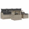 vidaXL Conjunto de Sof&aacute; de Jardim 6 unid. Cinzento-claro vime PE
