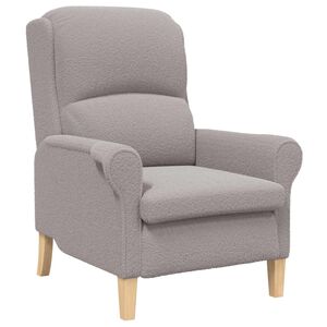 vidaXL poltrona Cinzento-claro Tecido Soft Sherpa