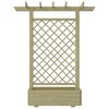 vidaXL P&eacute;rgola com vaso de jardim 162x56x204 cm madeira