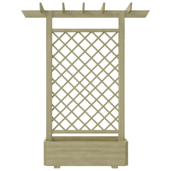 vidaXL P&eacute;rgola com vaso de jardim 162x56x204 cm madeira