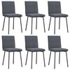 vidaXL Cadeiras de jantar 6 pcs veludo cinzento-escuro