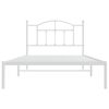 vidaXL Estrutura de cama em metal com cabeceira 107x203 cm branco