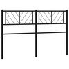 vidaXL Cabeceira de substitui&ccedil;&atilde;o 135 cm metal preto
