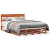 vidaXL Cama sem colch&atilde;o 150x200 cm madeira pinho maci&ccedil;a castanho-mel
