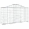 vidaXL Cestos gabi&atilde;o arqueados 4pcs 200x30x100/120cm ferro galvanizado