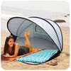 DERYAN Tenda de praia pop-up XXL 155x133x95 cm prateado
