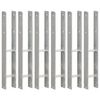 vidaXL &Acirc;ncoras de veda&ccedil;&atilde;o 6 pcs 8x6x60 cm a&ccedil;o galvanizado prateado