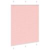 vidaXL Rosa Plissada Cega 105x100 cm Largura Tecido 104,4cm Poli&eacute;ster