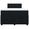 vidaXL Cama boxspring com colch&atilde;o 120x200 cm veludo preto
