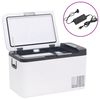 vidaXL Mala t&eacute;rmica com pega e adaptador 25 L PP e PE preto/branco