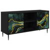 vidaXL Gabinete para TV WIJHE 102 x 33 x 51 cm Carvalho Preto