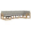 vidaXL Conjunto de Sof&aacute;s para Exterior 7 unid. Branco e Cinzento-Claro