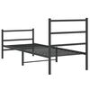 vidaXL Estrutura de cama com cabeceira e p&eacute;s 80x200 cm metal preto