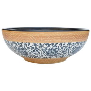 vidaXL Lavat&oacute;rio de bancada redondo &Phi;41x14 cm cer&acirc;mica multicor