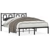 vidaXL Estrutura de cama com cabeceira 140x190 cm metal preto