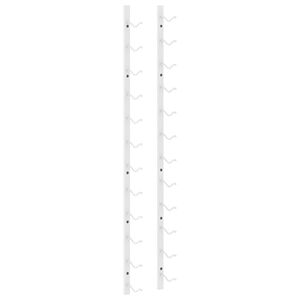 vidaXL Garrafeira de parede para 12 garrafas ferro branco