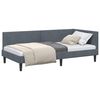 vidaXL Estrutura de Cama de Canto Cinza Escuro 100 cm x 200 cm Veludo