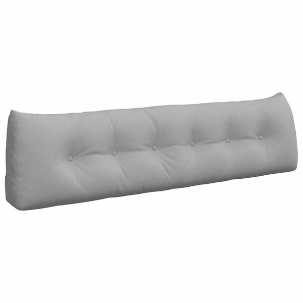 vidaXL Travesseiro para Costas Cinza Nuvem 180 x 24 x 50 cm tecido