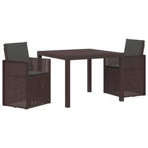 vidaXL Conjunto de Jantar para Jardim 3 unid. Castanho e Antracite PP