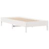 vidaXL Cama com estante sem colchão 75x190 cm pinho maciço branco