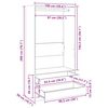 vidaXL Roupeiro 100x50x200 cm derivados de madeira branco
