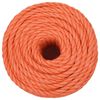 vidaXL Corda de trabalho 12 mm 25 m polipropileno laranja